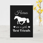 馬は少女の友人の馬最高のの騎手 カード (黄色い花)