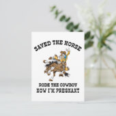 馬は救妊娠したカウボーイに乗った 案内ポストカード (スタンド正面)