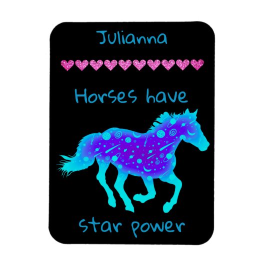 馬は星の力を持つ マグネット (縦)