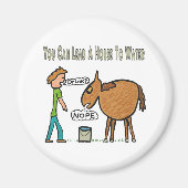 馬は水に通す マグネット (正面)