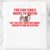 馬は水に通す 長方形シール (バッグ)