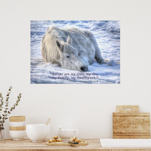 馬は私のクラン引用文マーレスリープやる気を起こさせる ポスター (キッチン)