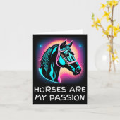 馬は私のPion馬術愛好家の馬の背 カード (黄色い花)