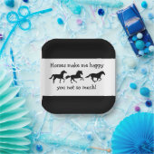 馬は私を幸せにするあまりおもしろい引用文 ペーパープレート (パーティー)