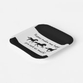 馬は私を幸せにするあまりおもしろい引用文 ペーパープレート (傾斜あり)