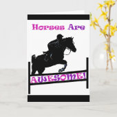 馬は素晴らし カード (黄色い花)