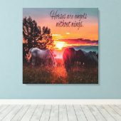 馬は翼のない天使である キャンバスプリント (インサイチュ (ウッドフロア))