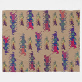 馬は茶色い フリースブランケット (正面(横))