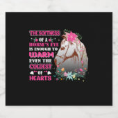 馬は馬の目の柔らかさを際立たせる スパークリングワインラベル (シングルラベル)