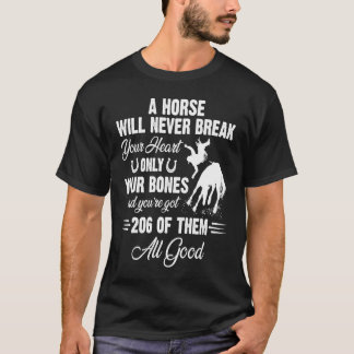 馬は骨だけハートを折らぬ Tシャツ