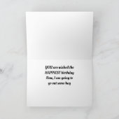 馬は、*ハッピーバースデー*と言うのを待ちきれなかった カード (内部)