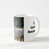 馬は「私は馬が大好き」と挨拶 コーヒーマグカップ (正面右)