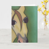 馬はRobyn Feeleyによって馬Ofcourse行います カード (黄色い花)