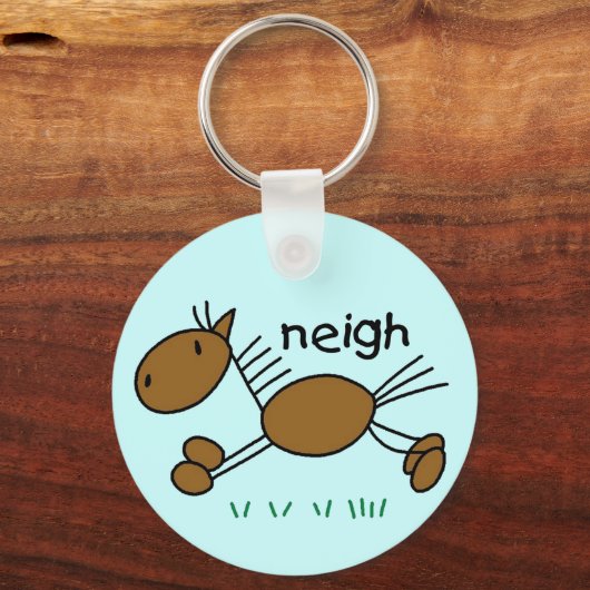 馬はTシャツと贈り物を贈る キーホルダー (正面)
