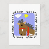 馬はTシャツと贈り物を贈る ポストカード (正面)