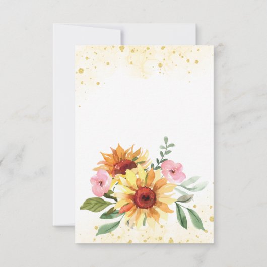 馬ひまわり女性のカーボーイ誕生日感謝していあなた サンキューカード (裏面)