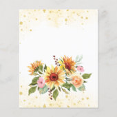 馬ひまわり誕生日パーティーの予算の招待 (裏面)