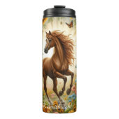 馬ひま威厳のあるわりガーデンチョウ タンブラー (正面)