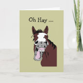 馬へのおもしろいの誕生日のすばらしい日 カード (正面)