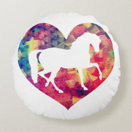 馬への愛 ラウンドクッション