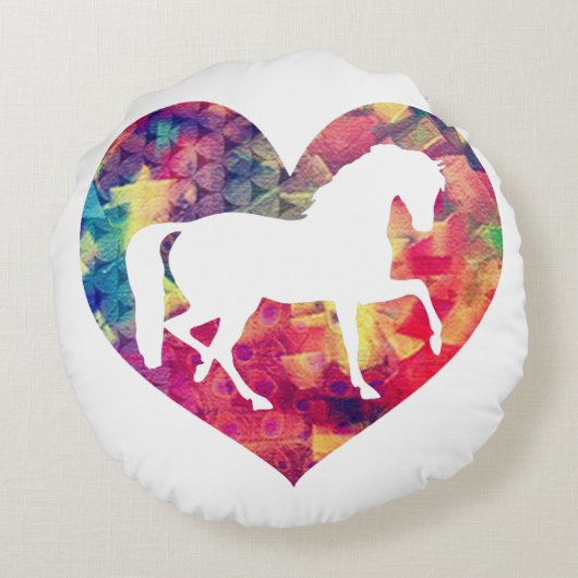 馬への愛 ラウンドクッション (裏面)