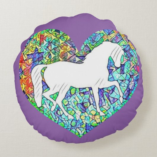 馬への愛 ラウンドクッション (裏面)