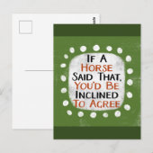 馬もしがそのはがきを言った ポストカード (正面/裏面)