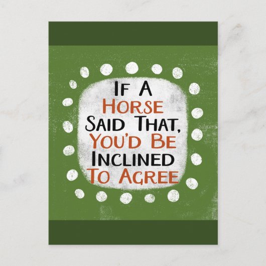 馬もしがそのはがきを言った ポストカード (正面)