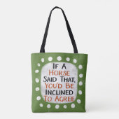 馬もしがそのトートバッグと言った トートバッグ (裏面)
