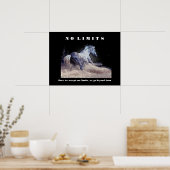 馬やる気を起こさせる感動的制限なし引用文 ポスター (キッチン)