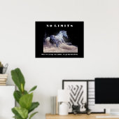 馬やる気を起こさせる感動的制限なし引用文 ポスター (ホームオフィス)