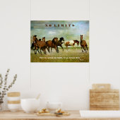 馬やる気を起こさせる感動的制限なし引用文 ポスター (キッチン)