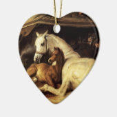 馬や他の動物のハートを持つアラブのテント セラミックオーナメント (左)