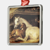 馬や他の動物を持つアラブのテント メタルオーナメント (左)