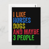馬や犬が好きで、あと多分3人くらい ポストカード (正面/裏面)