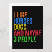 馬や犬が好きで、あと多分3人くらい 招待状 (正面/裏面)