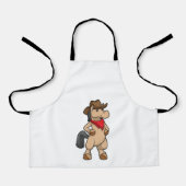 馬をカウボーイとして エプロン (正面)