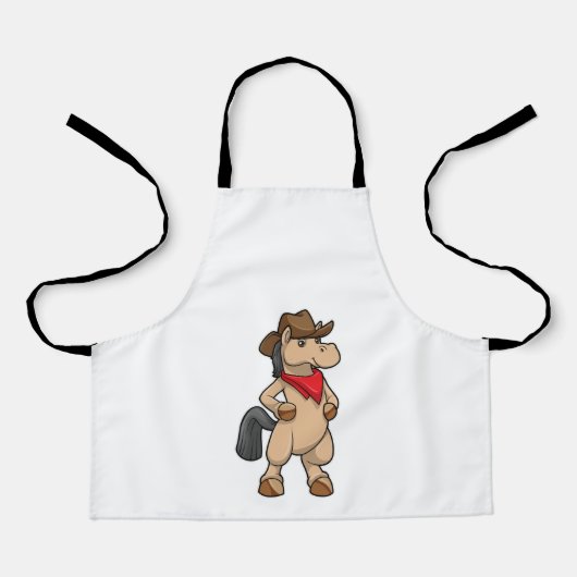 馬をカウボーイとして エプロン (正面)