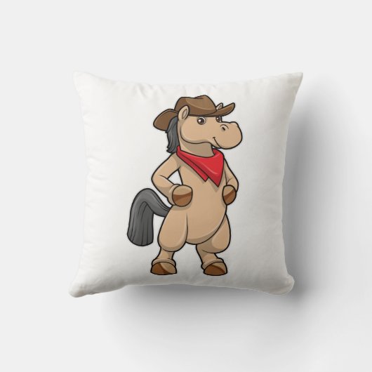 馬をカウボーイとして クッション (裏面)