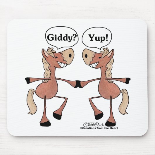 馬をギラギラさせる マウスパッド (正面)