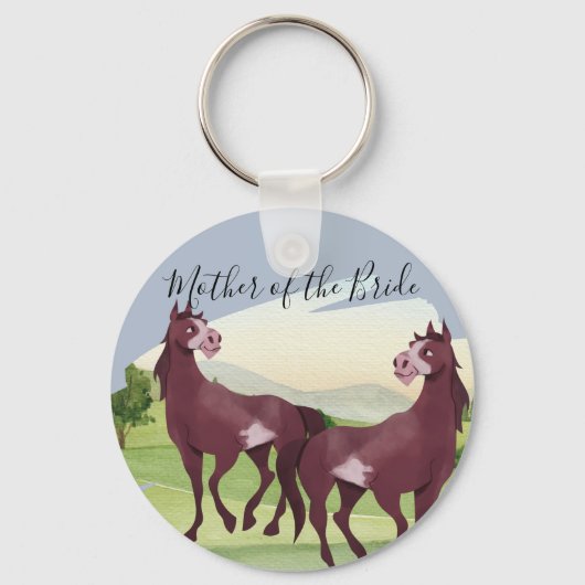 馬をテーマにしたカントリー・ウェスタン結婚ズ キーホルダー (正面)