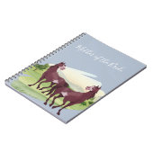 馬をテーマにしたカントリー・ウェスタン結婚ズ ノートブック (左側)