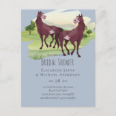 馬をテーマにしたカントリー・ウェスタン結婚ズ ポストカード (正面)