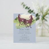 馬をテーマにしたカントリー・ウェスタン結婚ズ ポストカード (スタンド正面)