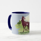 馬をテーマにしたカントリー・ウェスタン結婚ズ マグカップ (正面左)