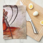 馬をテーマにしたティータオル キッチンタオル (四つ折り)