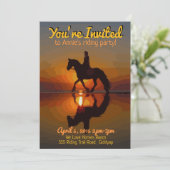 馬をテーマにした招待状。乗馬パーティー 招待状 (スタンド正面)