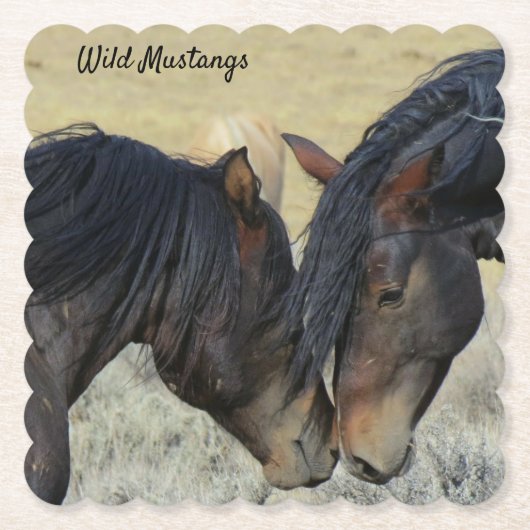 馬をテーマにした紙コースター ペーパーコースター (正面)