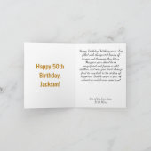 馬をテーマにした誕生日パおもしろいーティ カード (内部)