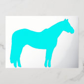 馬をモチーフにしたホリデーカード 箔シーズンカード (正面)